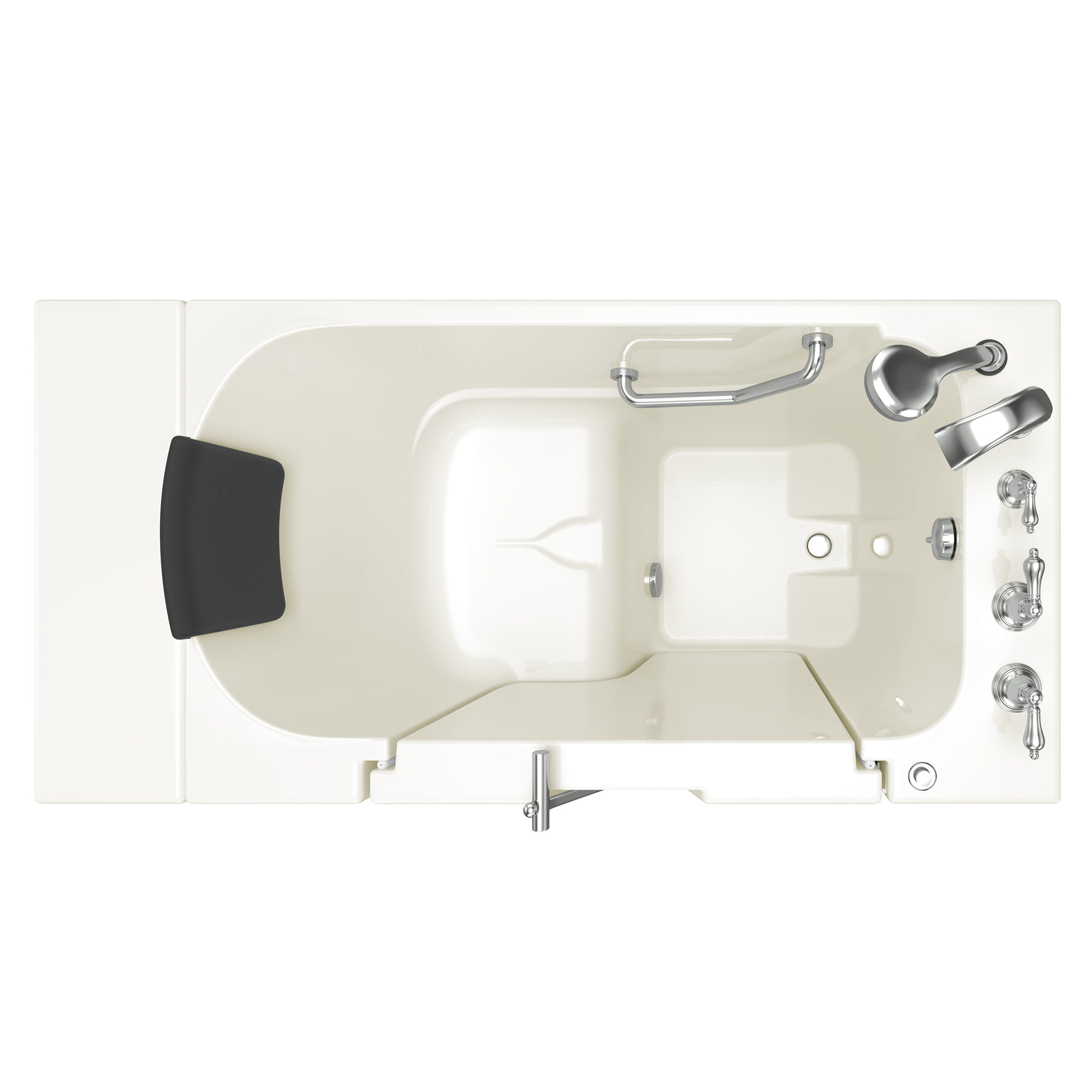Gelcoat Premium Series 30 x 52 -Inch Walk-in Tub With Soaker System - Right-Hand Drain With Faucet